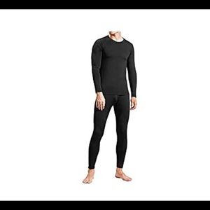 Thermal Underwear Set for Men Ultra-Soft Fleece Lined Top Bottom Long Johns Set